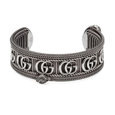 gucci cuff bracelet silver|Gucci Silver Bracelets .